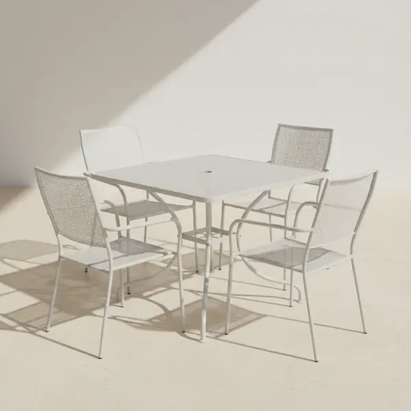 Flash Furniture CO-35SQ-02CHR4-SIL-GG