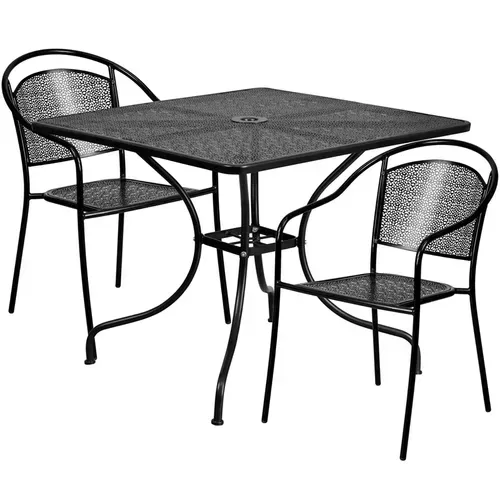 Flash Furniture CO-35SQ-03CHR2-BK-GG