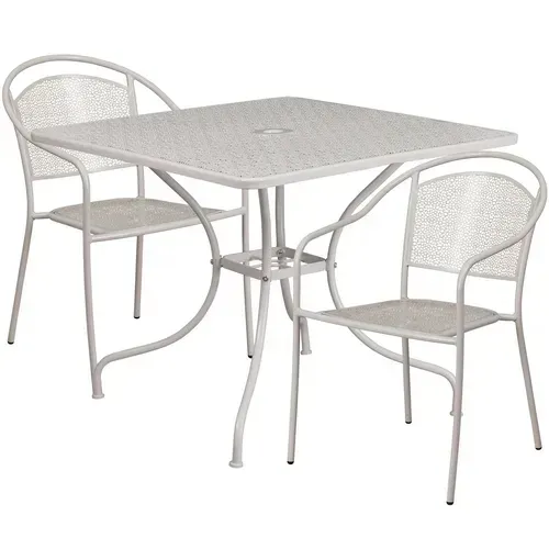 Flash Furniture CO-35SQ-03CHR2-SIL-GG