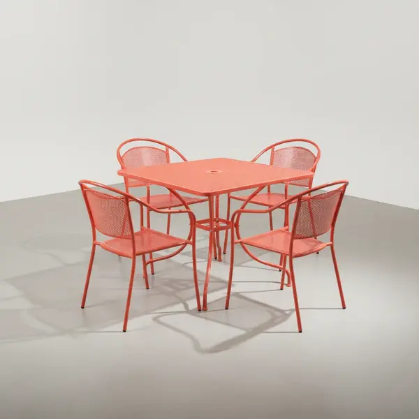 Flash Furniture CO-35SQ-03CHR4-RED-GG