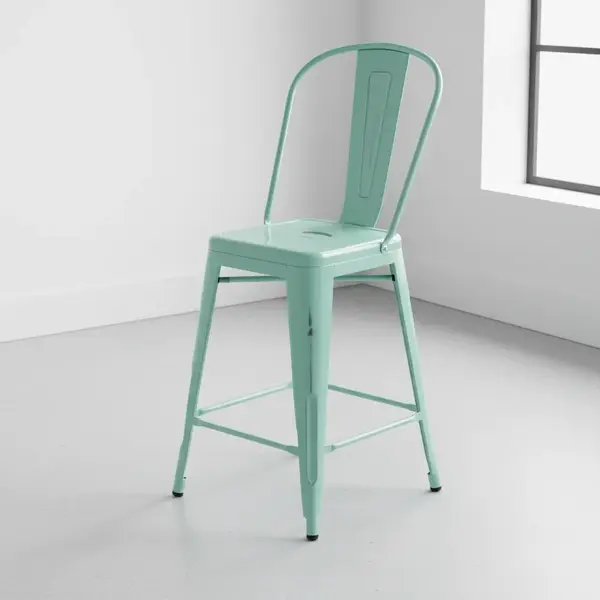 Flash Furniture Mint Bar Stool with Curved Back