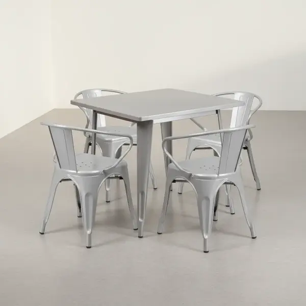 Flash Furniture ET-CT002-4-70-SIL-GG