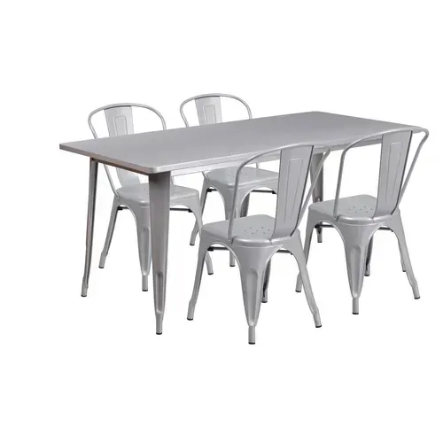 Flash Furniture ET-CT005-4-30-SIL-GG