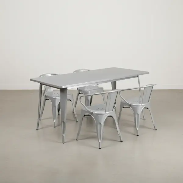 Flash Furniture ET-CT005-4-70-SIL-GG