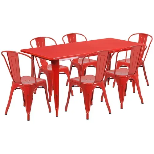 Flash Furniture ET-CT005-6-30-RED-GG