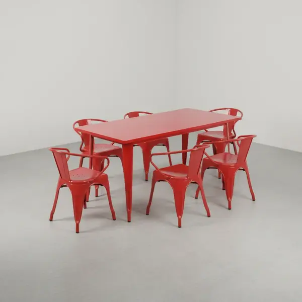 Flash Furniture ET-CT005-6-70-RED-GG