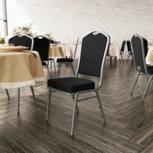 Flash Furniture FD-C01-SILVERVEIN-BK-BK-GG