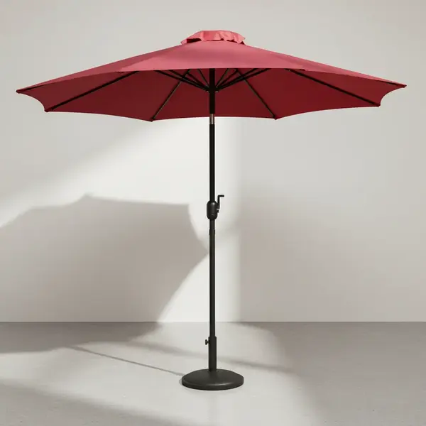 Flash Furniture 9ft Red Patio Umbrella with Crank Lift