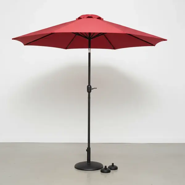 Flash Furniture 9ft Red Patio Umbrella with Crank Lift