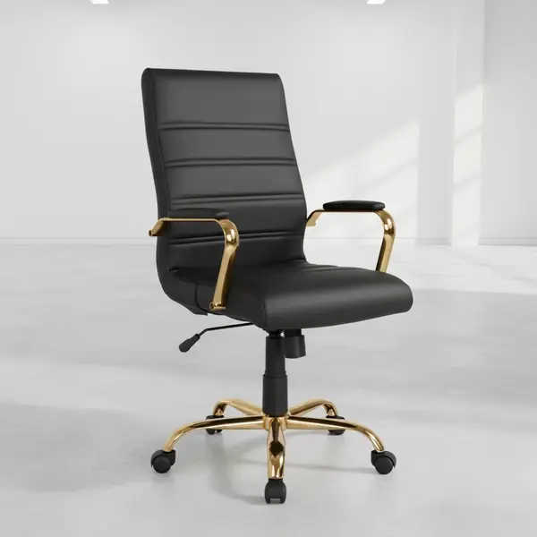 Flash Furniture GO-2286H-BK-GLD-GG