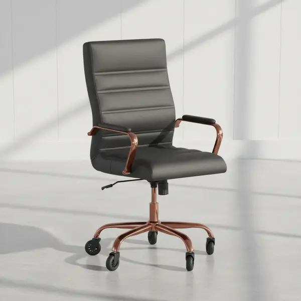 Flash Furniture GO-2286H-BK-RSGLD-RLB-GG