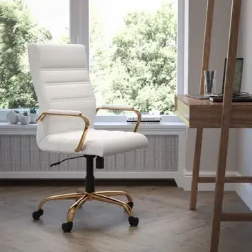 Flash Furniture GO-2286H-WH-GLD-GG
