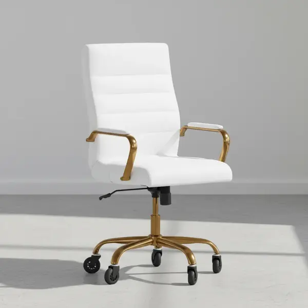 Flash Furniture GO-2286H-WH-GLD-RLB-GG