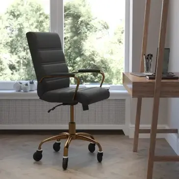 Flash Furniture GO-2286M-BK-GLD-RLB-GG