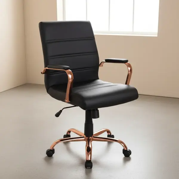 Flash Furniture GO-2286M-BK-RSGLD-GG