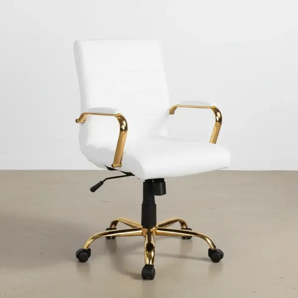 Flash Furniture GO-2286M-WH-GLD-GG