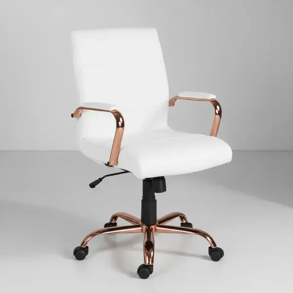 Flash Furniture GO-2286M-WH-RSGLD-GG