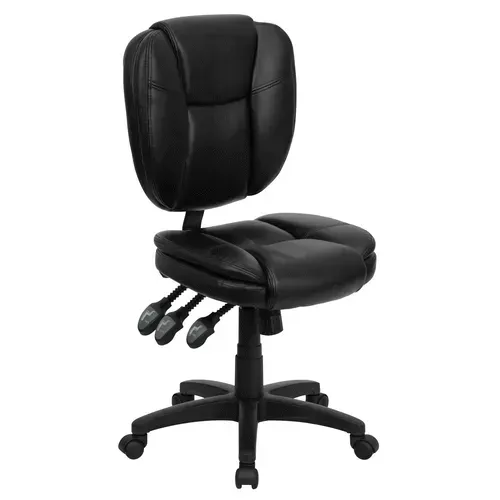 Flash Furniture GO-930F-BK-LEA-GG