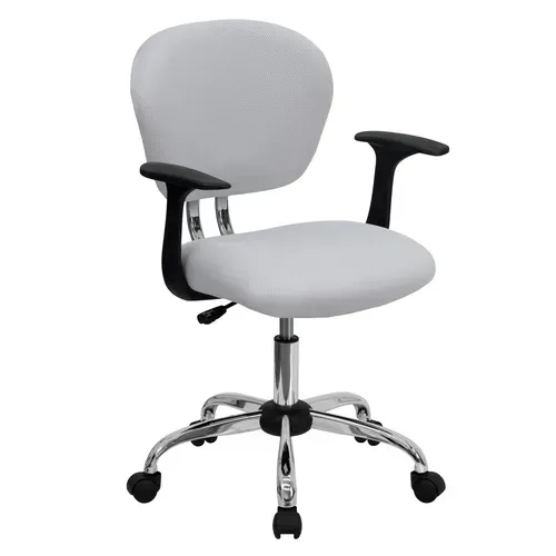Flash Furniture H-2376-F-WHT-ARMS-GG