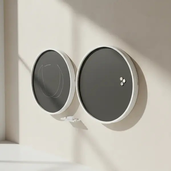 Flash Furniture HGWA-CHKCIRCLE18-WHTWSH-GG