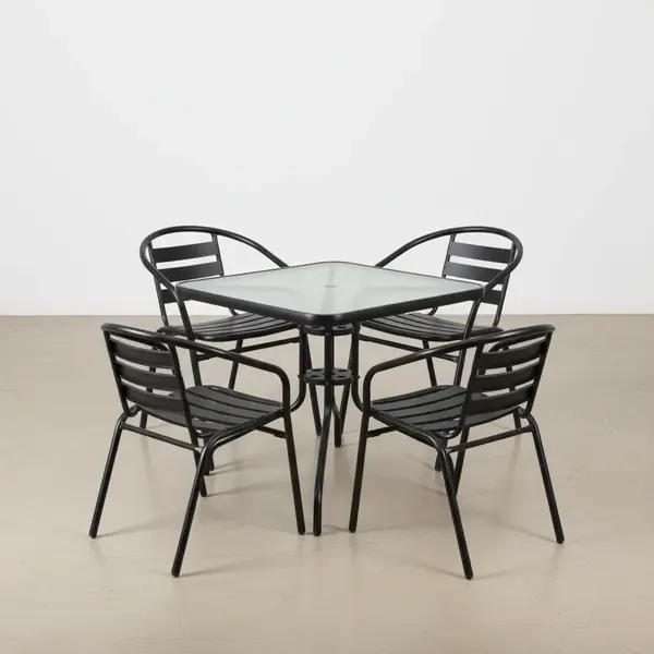 Flash Furniture TLH-0732SQ-017CBK4-GG