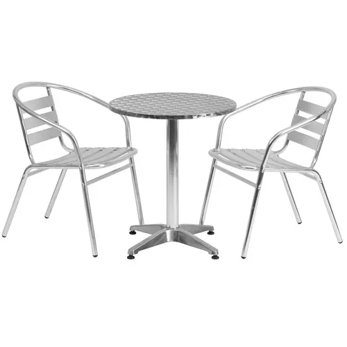 Flash Furniture TLH-ALUM-24RD-017BCHR2-GG