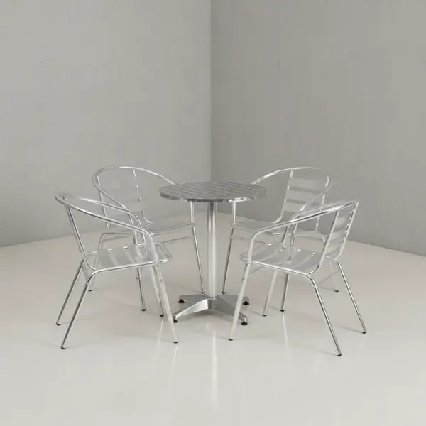 Flash Furniture TLH-ALUM-24RD-017BCHR4-GG