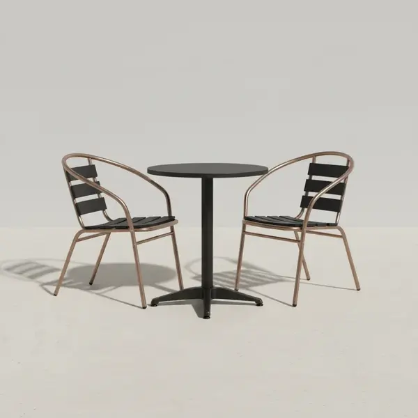 Flash Furniture TLH-ALUM-24RD-017BK2-GG