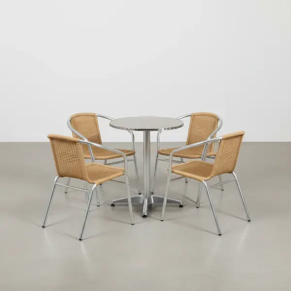 Flash Furniture TLH-ALUM-24RD-020BGECHR4-GG