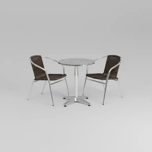 Flash Furniture TLH-ALUM-24RD-020CHR2-GG