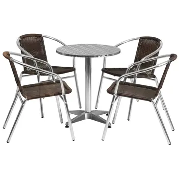 Flash Furniture TLH-ALUM-24RD-020CHR4-GG