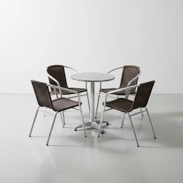 Flash Furniture TLH-ALUM-24RD-020CHR4-GG