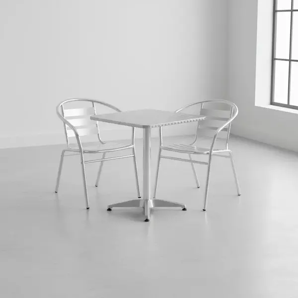 Flash Furniture TLH-ALUM-24SQ-017BCHR2-GG