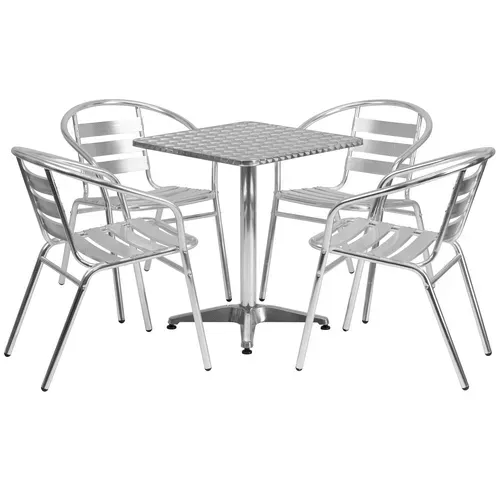 Flash Furniture TLH-ALUM-24SQ-017BCHR4-GG