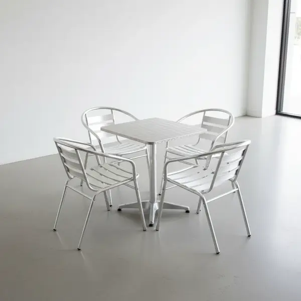 Flash Furniture TLH-ALUM-24SQ-017BCHR4-GG