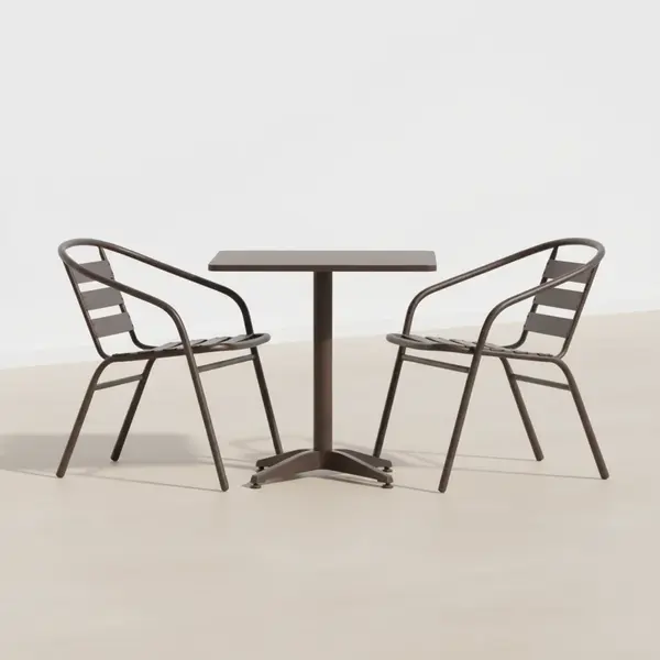 Flash Furniture TLH-ALUM-24SQ-017BZ2-GG