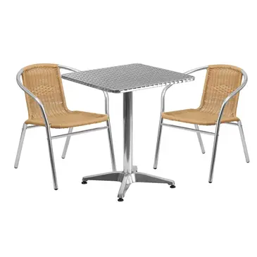 Flash Furniture TLH-ALUM-24SQ-020BGECHR2-GG
