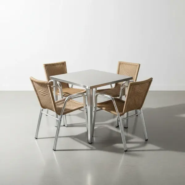 Flash Furniture TLH-ALUM-24SQ-020BGECHR4-GG