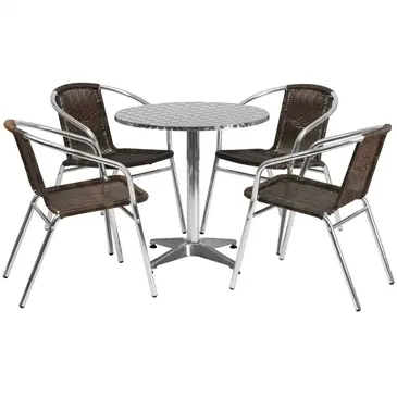 Flash Furniture TLH-ALUM-28RD-020CHR4-GG