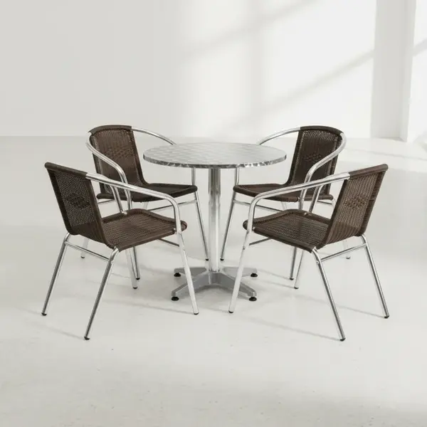 Flash Furniture TLH-ALUM-28RD-020CHR4-GG