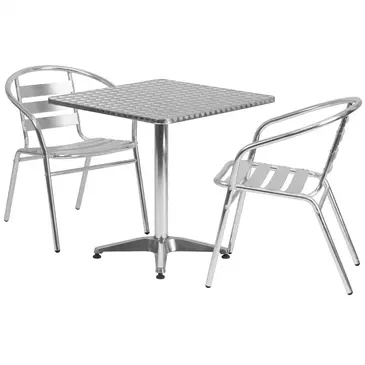 Flash Furniture TLH-ALUM-28SQ-017BCHR2-GG