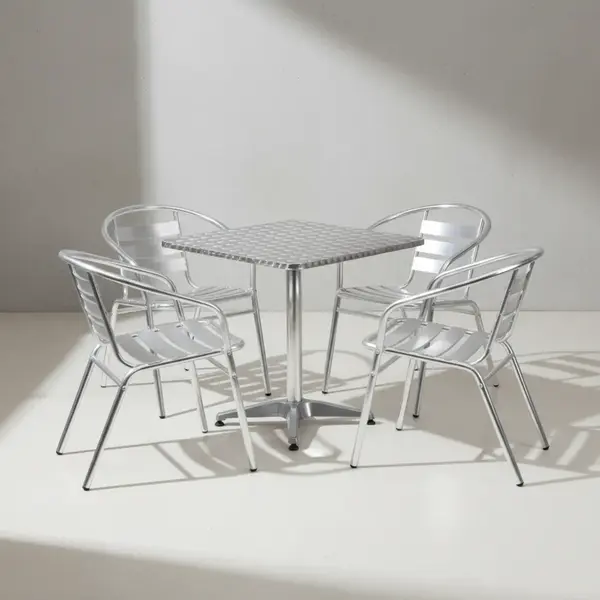 Flash Furniture TLH-ALUM-28SQ-017BCHR4-GG