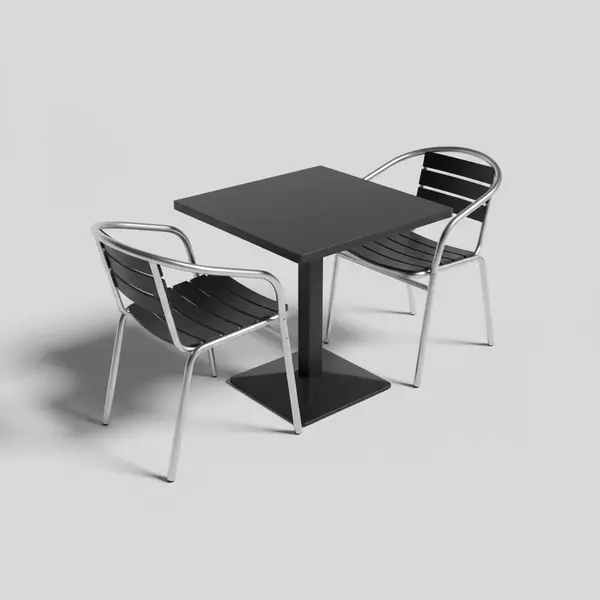 Flash Furniture TLH-ALUM-28SQ-017BK2-GG