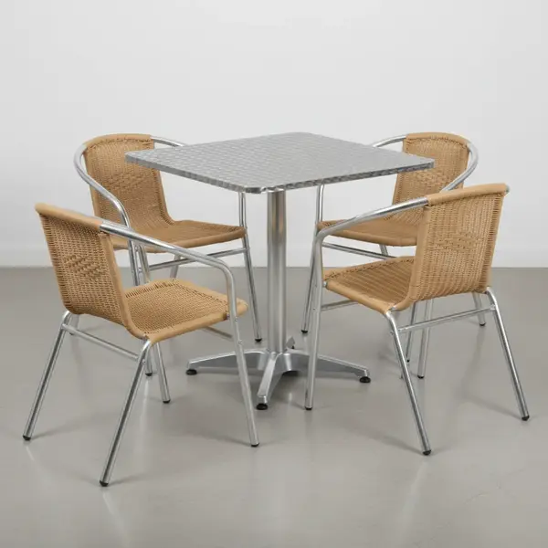 Flash Furniture TLH-ALUM-28SQ-020BGECHR4-GG