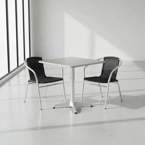 Flash Furniture TLH-ALUM-28SQ-020BKCHR2-GG