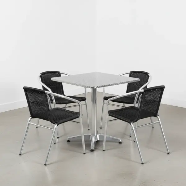 Flash Furniture TLH-ALUM-28SQ-020BKCHR4-GG