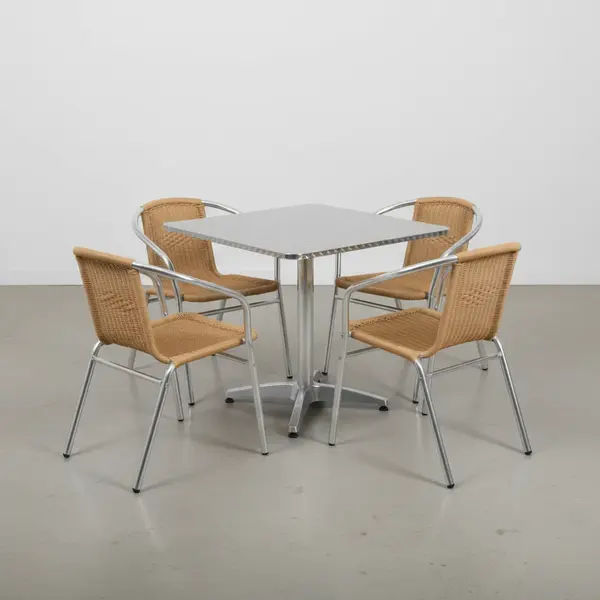 Flash Furniture TLH-ALUM-32SQ-020BGECHR4-GG