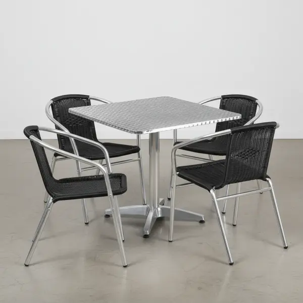 Flash Furniture TLH-ALUM-32SQ-020BKCHR4-GG