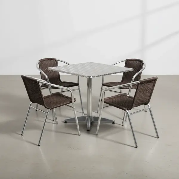 Flash Furniture TLH-ALUM-32SQ-020CHR4-GG