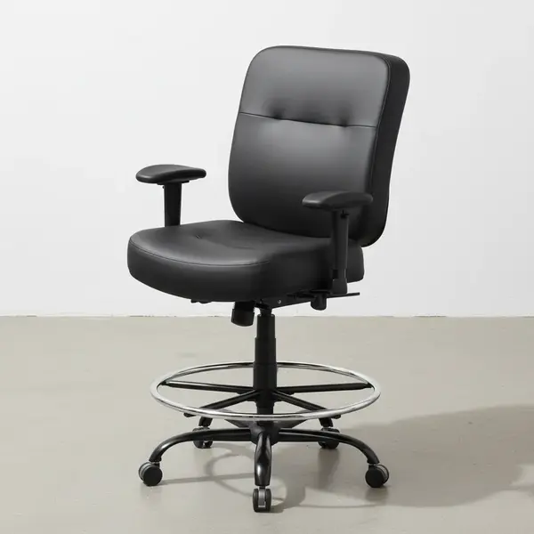 Flash Furniture WL-735SYG-BK-LEA-AD-GG